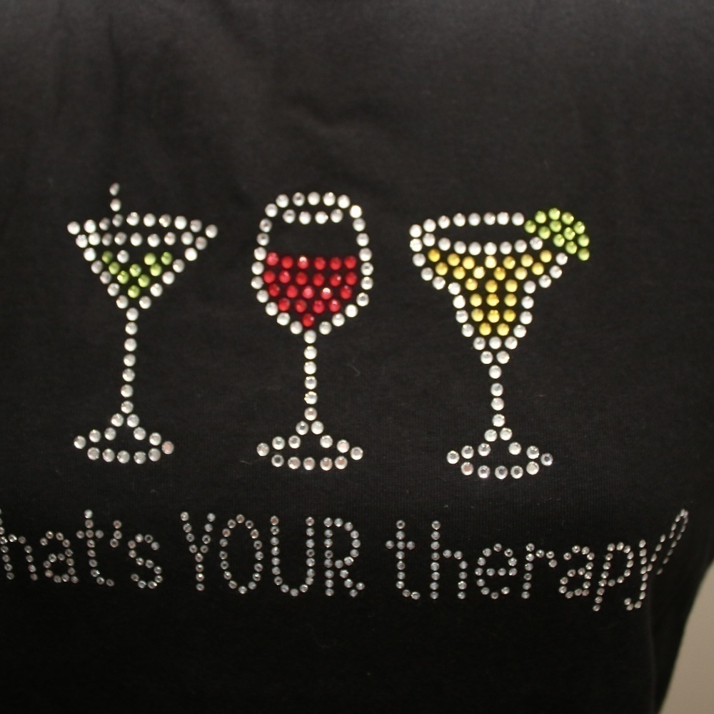 What's your Therapy Rhinestone T-Shirt - Picture 2 of 3